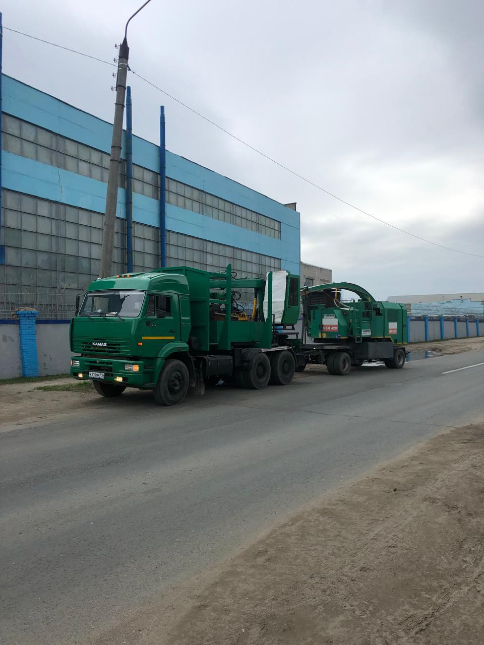 Мобильный измельчитель древесины